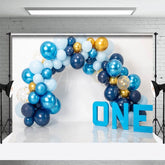 Aperturee - Aperturee Balloon Arch Indoor Birthday Cake Smash Backdrop